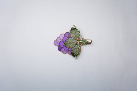 Purple Grape Velvet Flower Brooch & Hair Clip