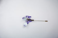 Purple Iris Velvet Flower Brooch & Hair Clip view 2