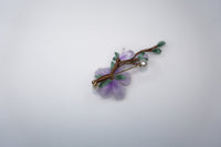 Pink Magnolia Velvet Flower Brooch & Hair Clip view 2