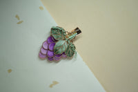 Purple Grape Velvet Flower Brooch & Hair Clip view 2