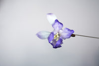 Purple Iris Velvet Flower Brooch & Hair Clip view 3
