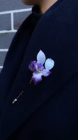 Purple Iris Velvet Flower Brooch & Hair Clip view 6