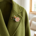 Brooch - Handmade Silk Flower Boho