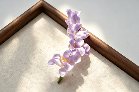 Iris Velvet Flower Brooch I
