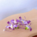 Oriental Handcrafted Iris Velvet Flower, 100% Silk Traditional Craft Hair Decor for Daily & Party Wear