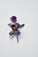 Iris Velvet Flower Brooch I view 2