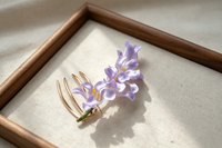Lavender Cluster Hair Pin view 2